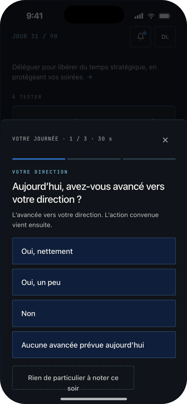 Point du jour : trois questions sur votre avancée